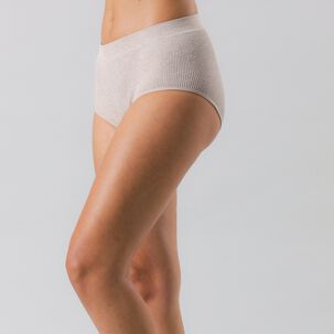 Pack 2x Calzon Alto Rib Sin Costuras Mujer Flores 25168-202